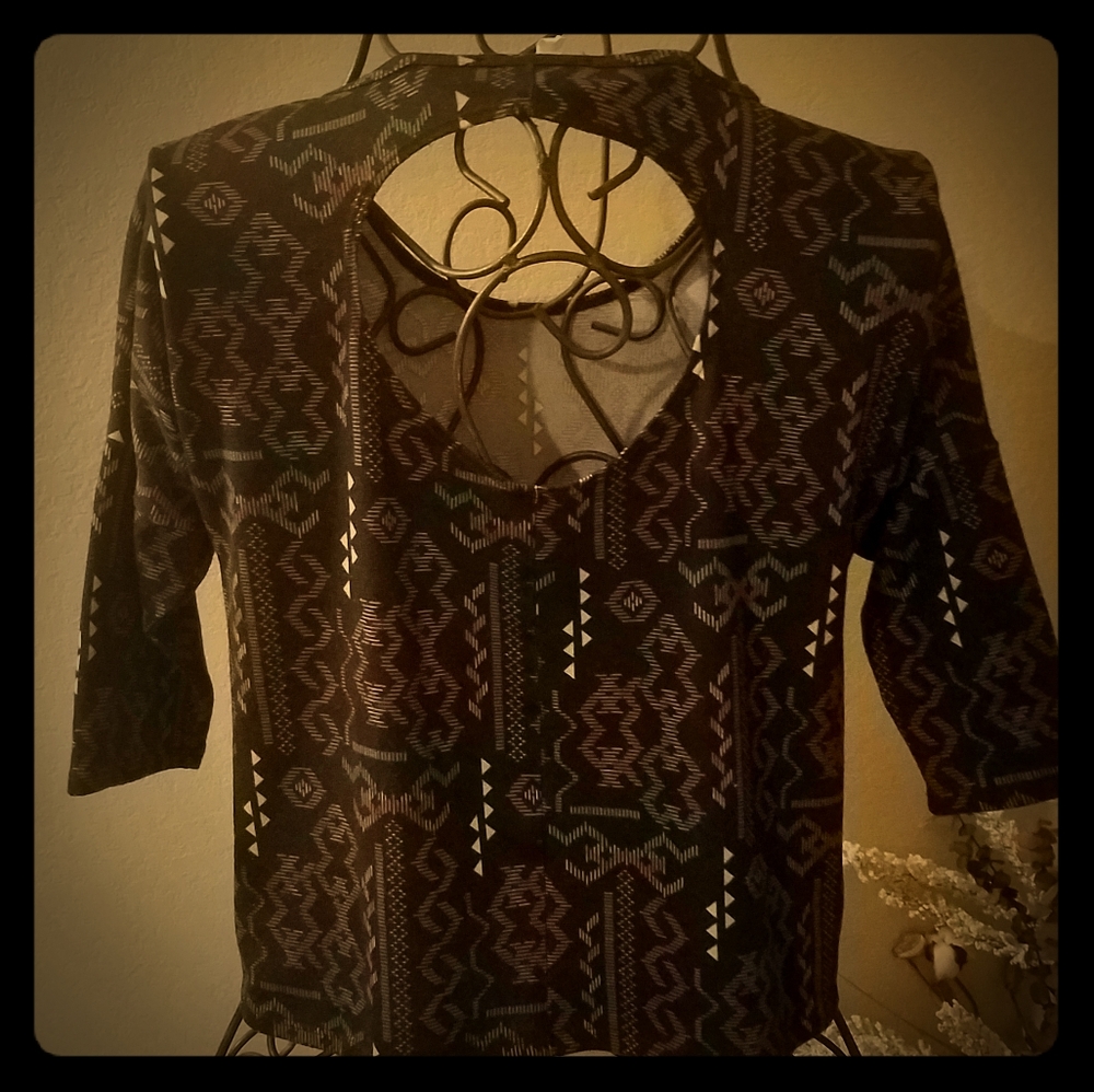 Tribal fun sweater 3/4 sleeve shirt